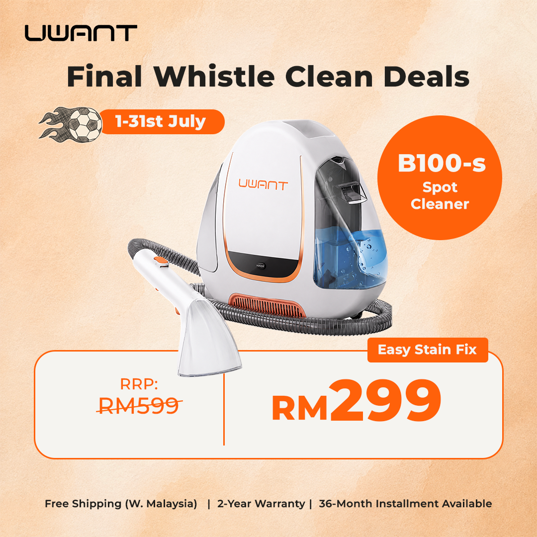 Uwant B100S Portable Spot Cleaner | 3-Step Deep Stain Removal