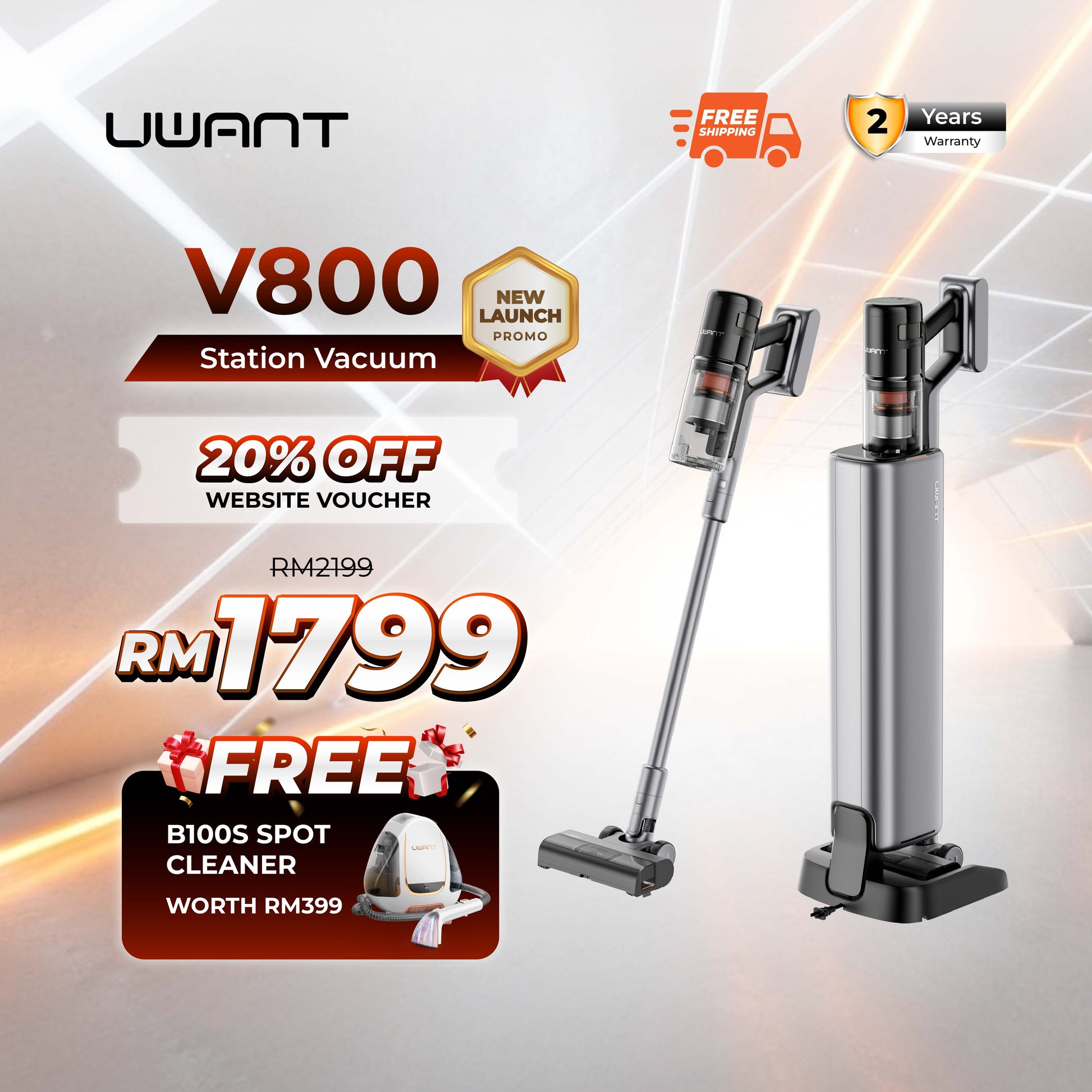 [Preorder] Uwant V800 Cordless Station Vacuum Cleaner Uwant MY