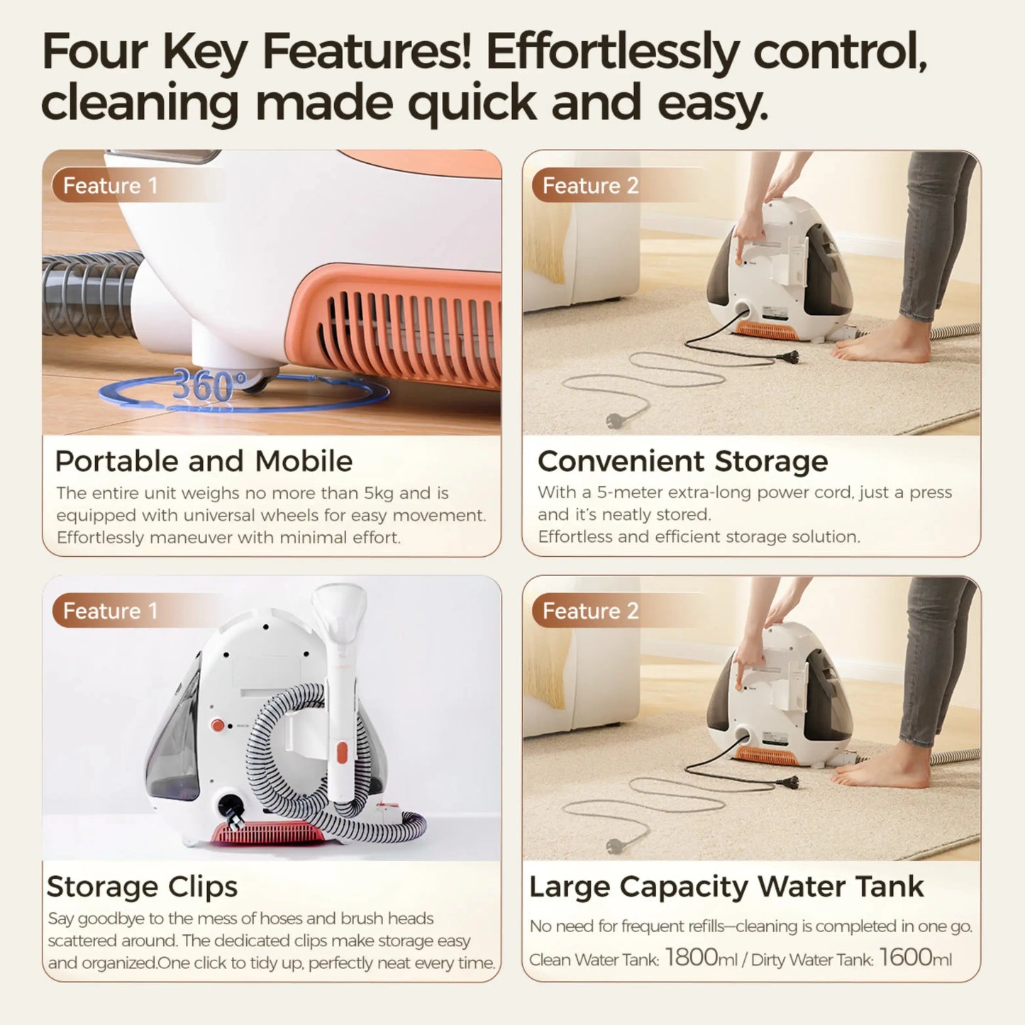 UWANT B100S Portable Spot Cleaner Uwant-my