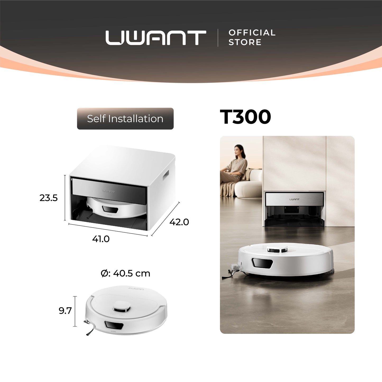 UWANT T300 Smart Robot Vacuum Uwant MY