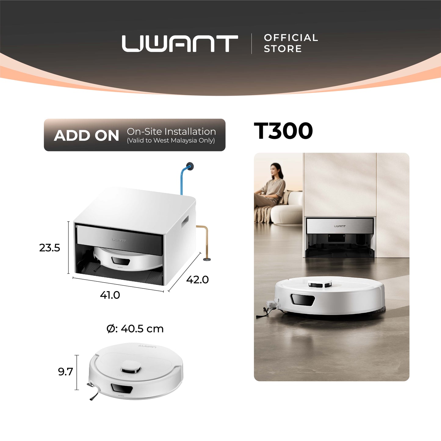 UWANT T300 Smart Robot Vacuum Uwant MY